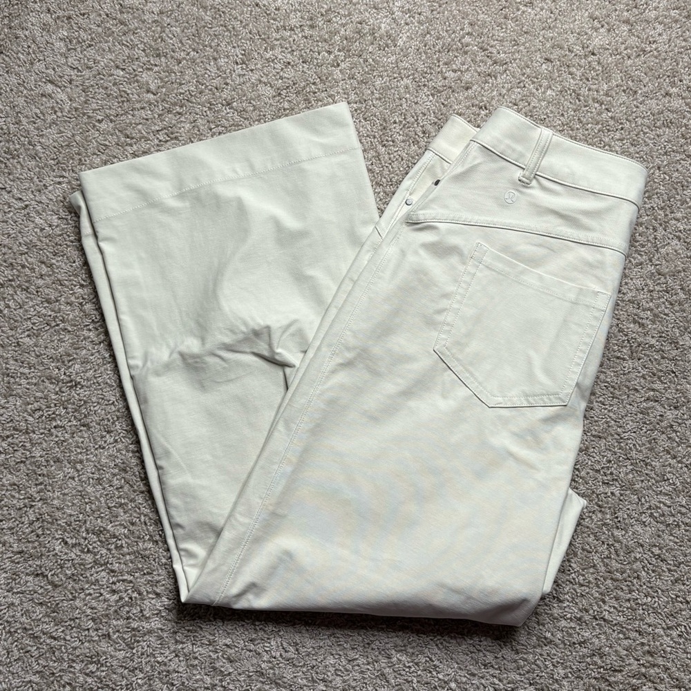 lululemon athletica Wide Leg Pants in Light Cream